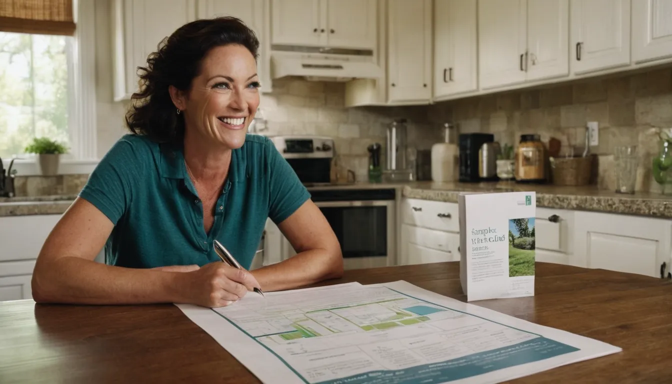 A homeowner reviewing a written septic quote at the kitchen table in the Arlington area