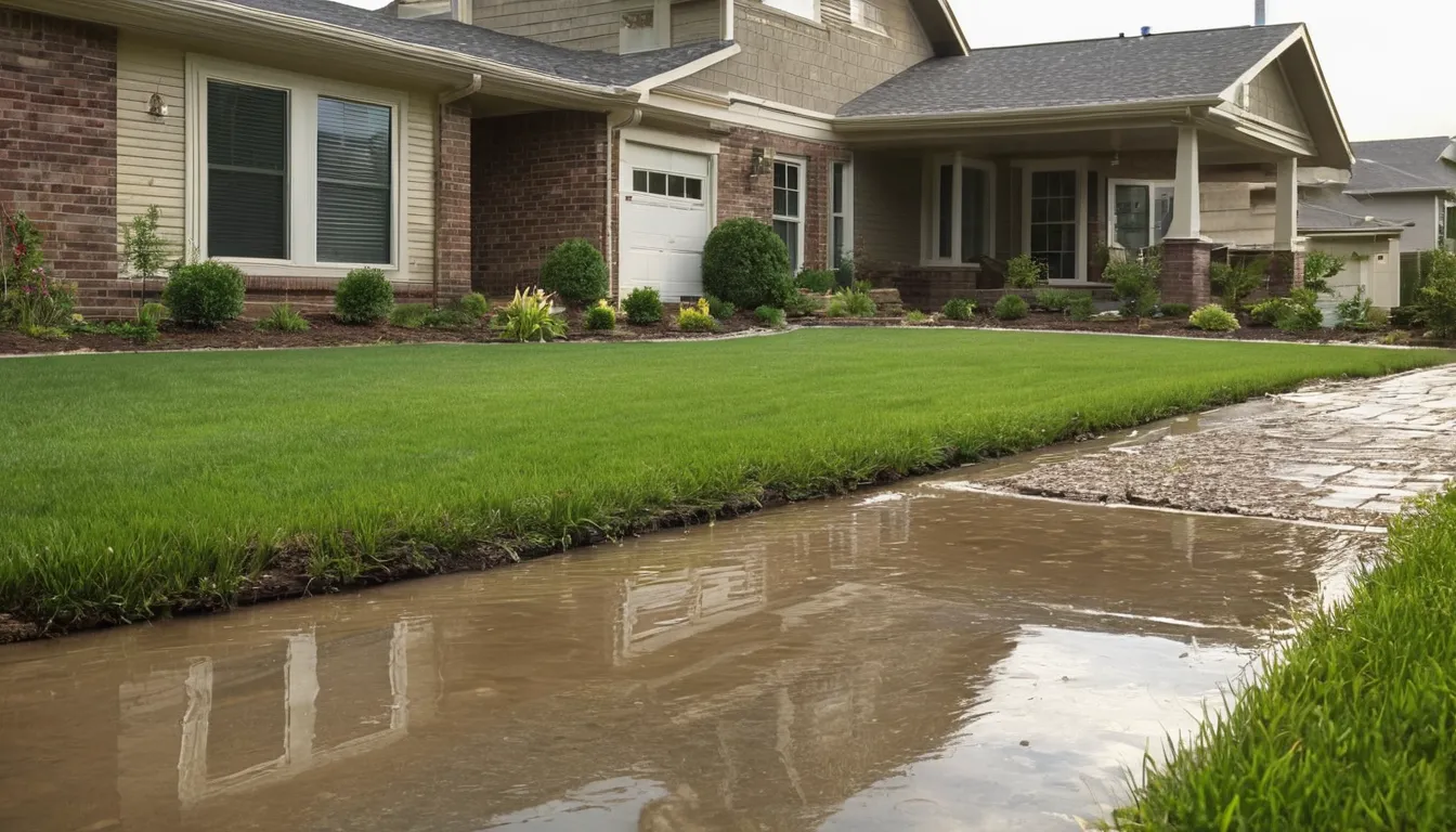 A tidy yard with a septic drainfield after a rainy season in the Arlington area
